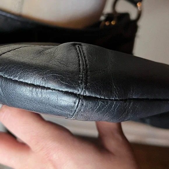 Coach Black Signature Silver Chain ShoulderBag Adjustable Strap - Picture 3 of 15